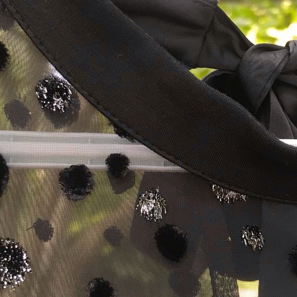 Classic Flocked Black Sheath Dress - Picture 7 of 7